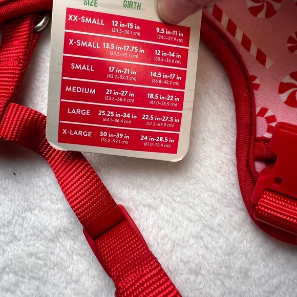Festive Christmas Holiday Candy Cane Dog Harness Small Red - Picture 3 of 4